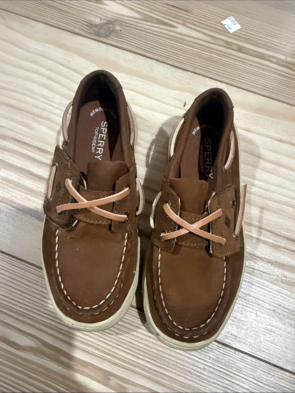 Sperry Tan Leather 2-Eye Boat Shoes‎